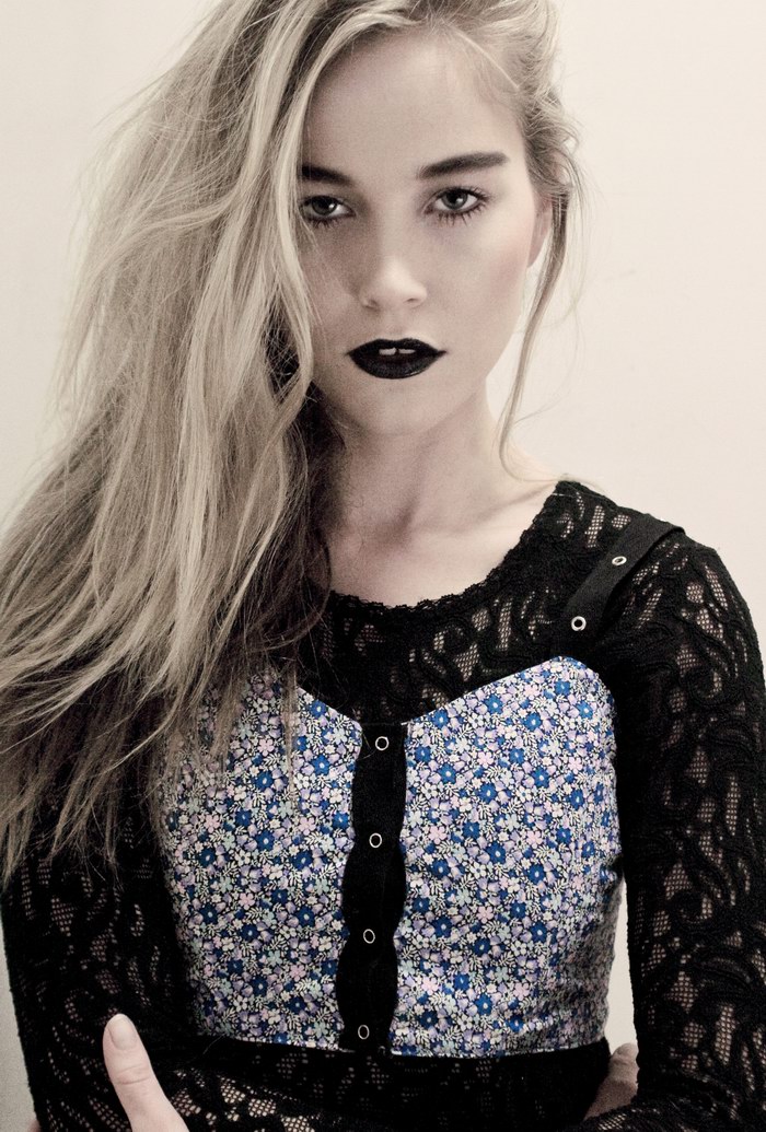 Female model photo shoot of SophieL Makeup n Hair and Caroline Cobain by Elvina-Mae