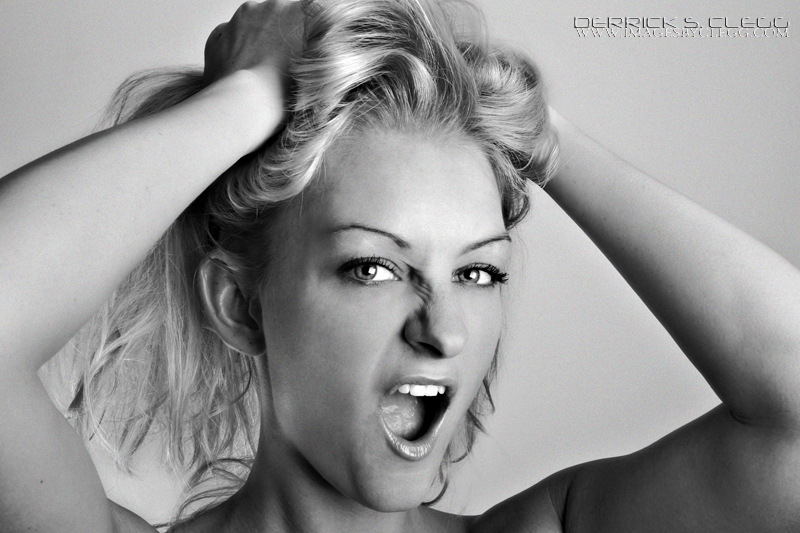 Female model photo shoot of Mindy Burnette by Derrick S Clegg in Studio 8407