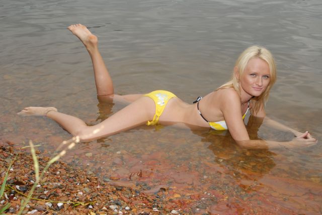 Female model photo shoot of Melissa Seawell by Larry Lackey in Badin Lake
