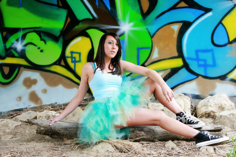Female model photo shoot of Dee Brooke in Lompoc Ca, clothing designed by Funky Fresh TuTus
