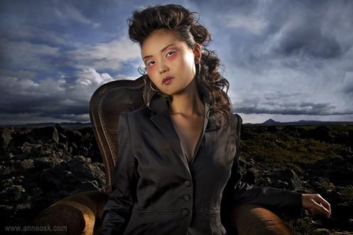 Female model photo shoot of Katrin Sif in Iceland august 09