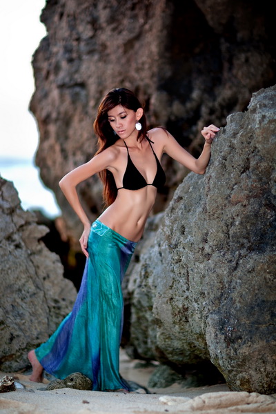Female model photo shoot of Karina Anastasia in padang2 beach