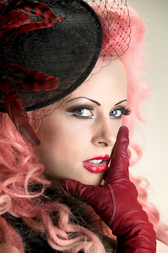 Female model photo shoot of Miss Despotic by James Alexander Photo in Blue Door Studio, makeup by Samantha Gardner Makeup