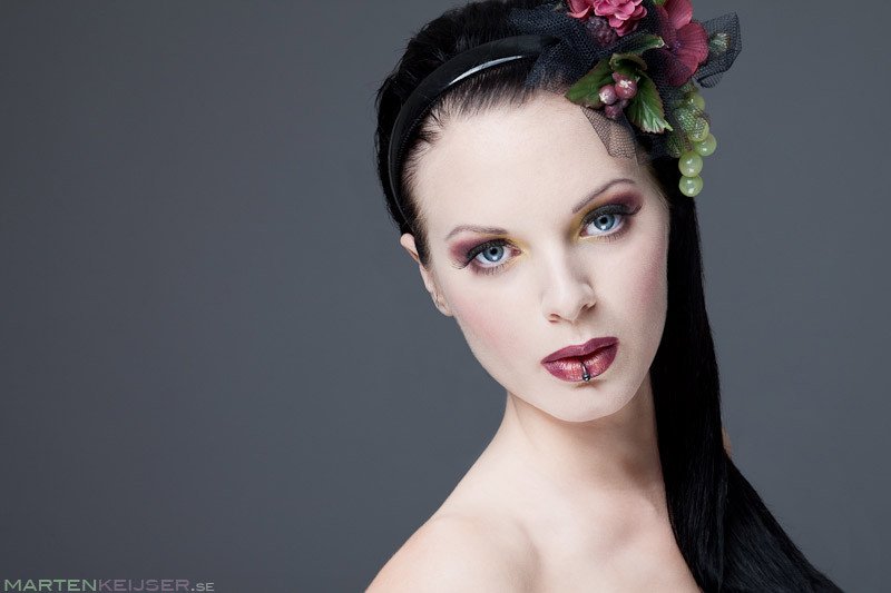 Female model photo shoot of MakeUp By CC by Marten Keijser in Stockholm studio
