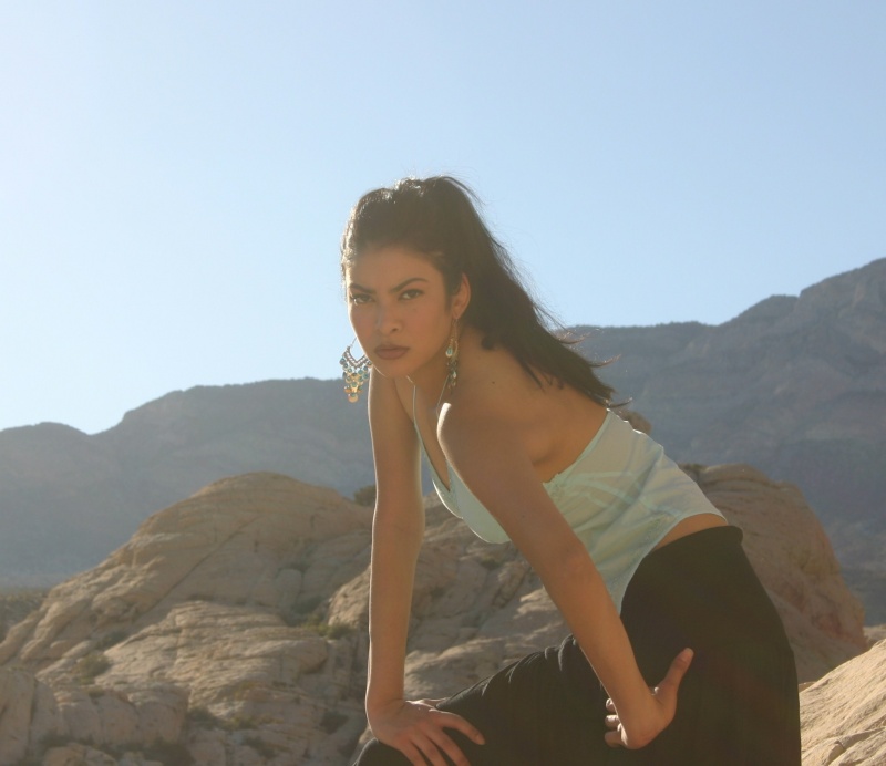Female model photo shoot of ANGELA ELIZABETH in red rock canyon