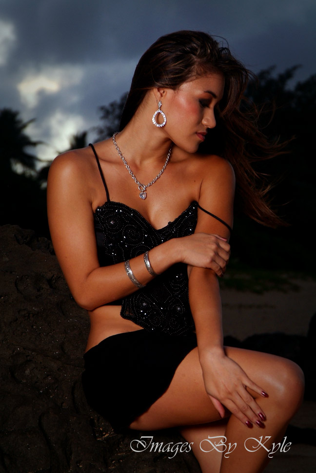 Female model photo shoot of Kalei Moritsugu by Images_By_Kyle in North Shore, Kauai
