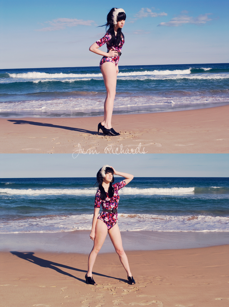 Female model photo shoot of Jemima Richards and Jessica de Armitt in Bondi Beach, Sydney