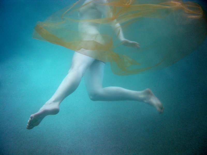 Female model photo shoot of Brittany Chard in Underwater - pool
