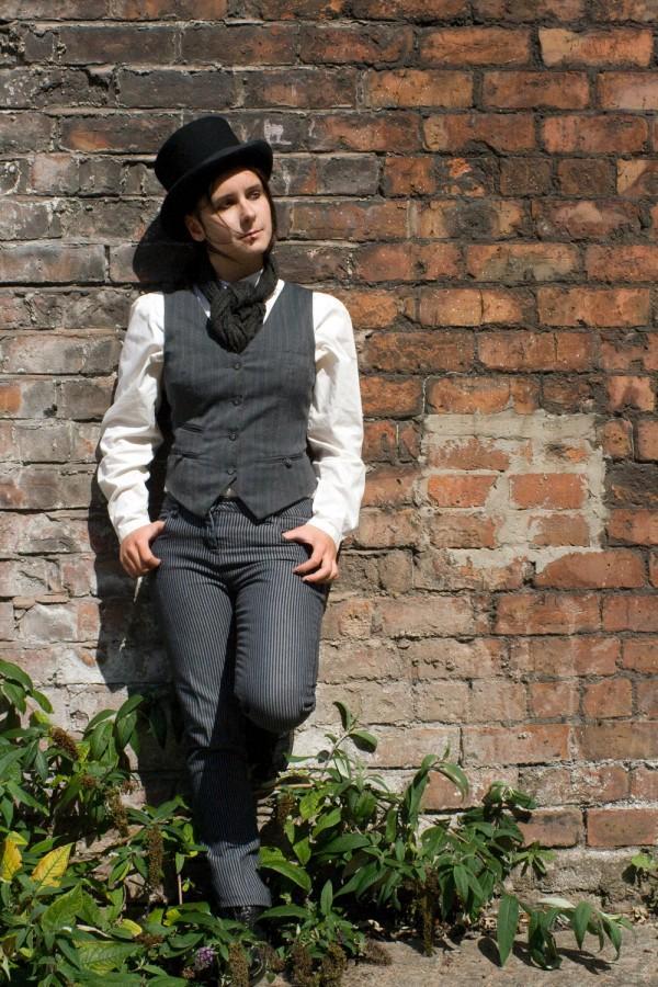 Female model photo shoot of J Corrosion in Castlefield, Manchester