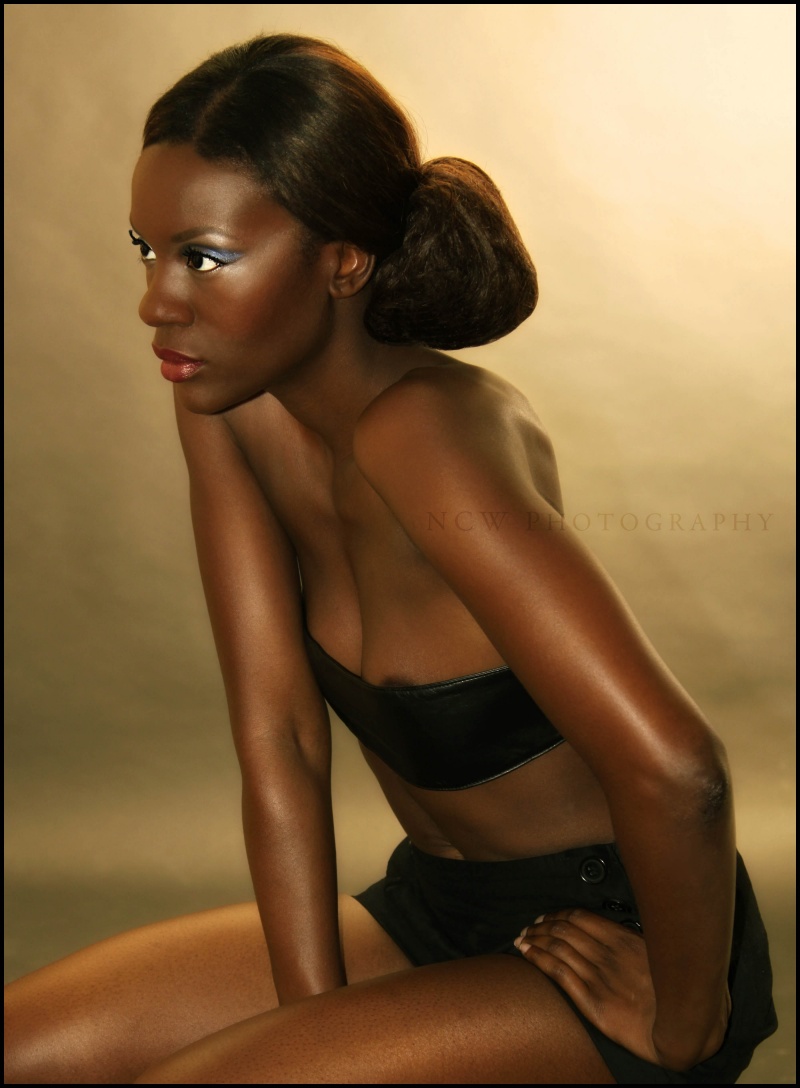 Female model photo shoot of NCW Photography and SashaV in London Studio Shoot, makeup by Anne Hanson