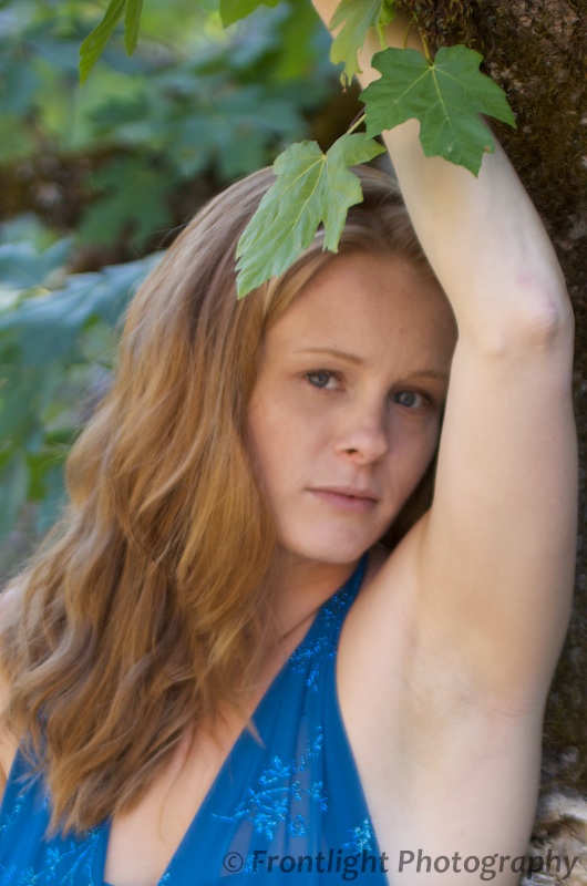 Female model photo shoot of Chablis by Frontlight Photography in Mill Creek Falls Oregon