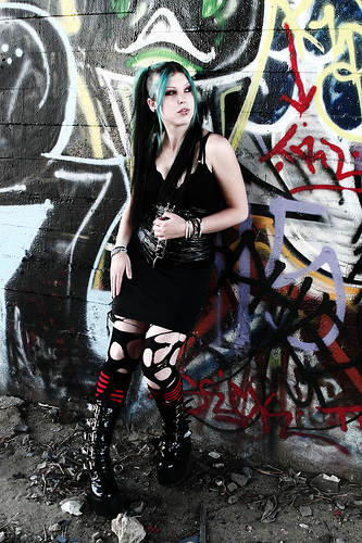 Female model photo shoot of Sage Sin by Delicate Decay Photo in Los Angeles