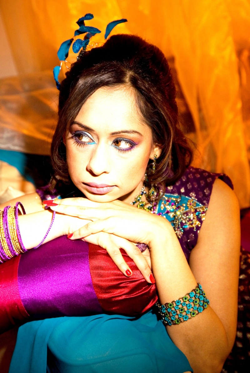 Female model photo shoot of Mahnoor Makeup Artist in London