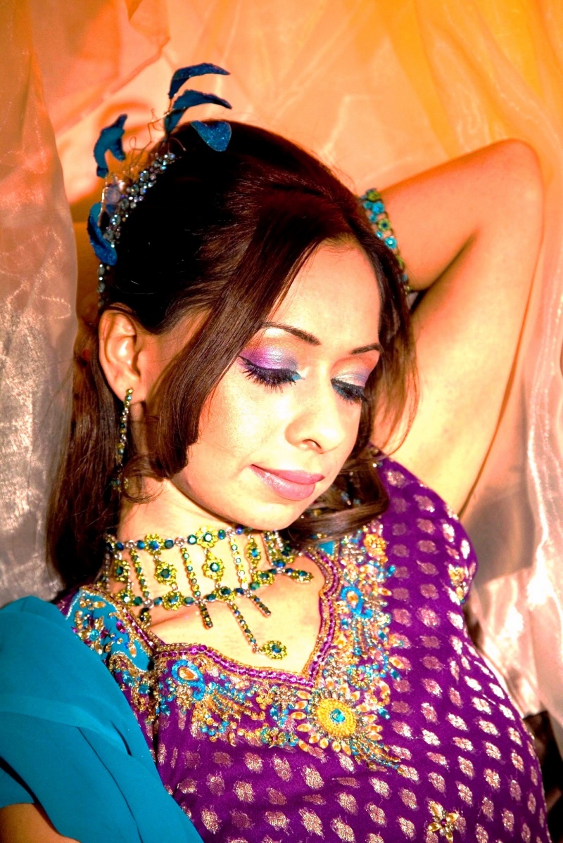 Female model photo shoot of Mahnoor Makeup Artist in London