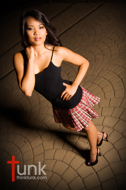 Female model photo shoot of Mary P Nguyen by Eric Courtney, clothing designed by Naomi May Designs