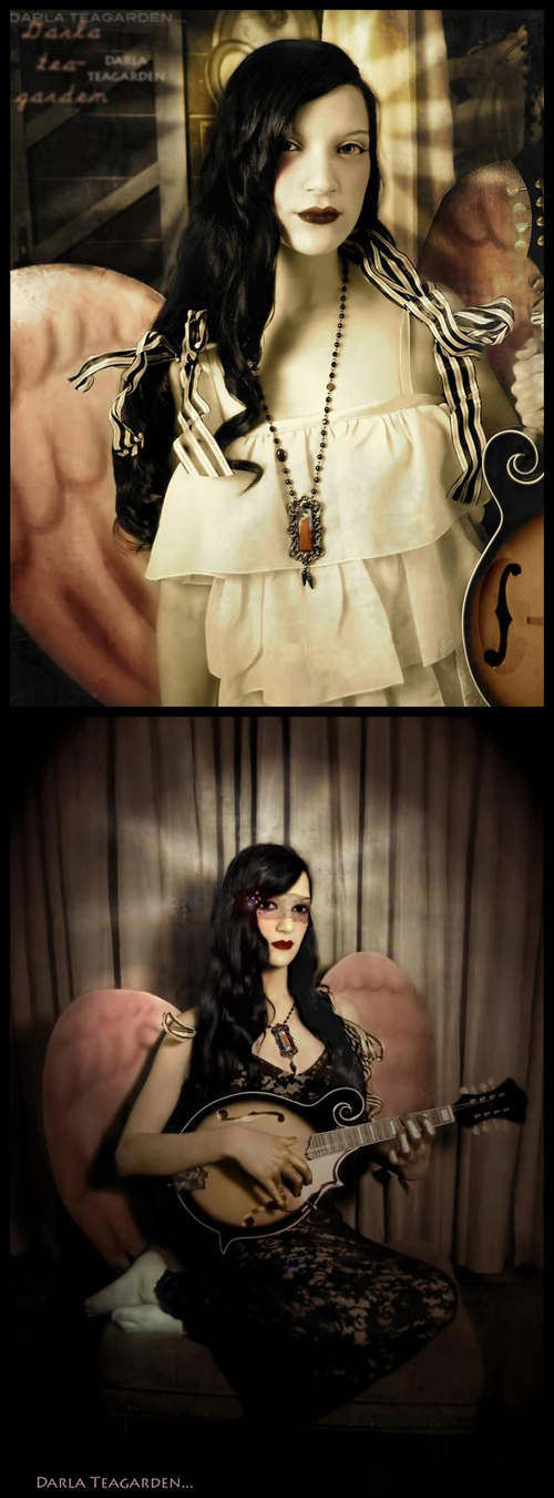 Female model photo shoot of Zamra Dollskin by DarlaTeagarden, wardrobe styled by After Dark Jewelry