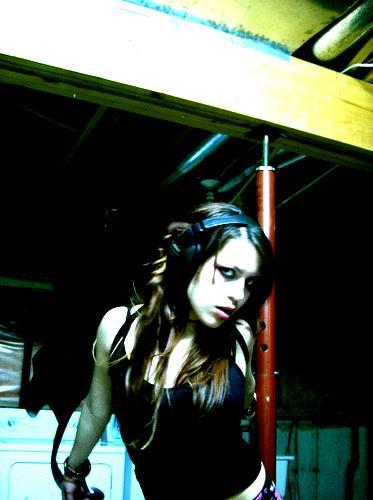 Female model photo shoot of Sara Jimenez in My basement