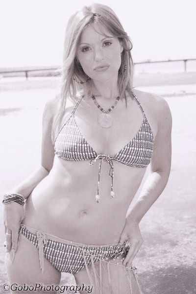Female model photo shoot of Boudoire in bikini bash 2009