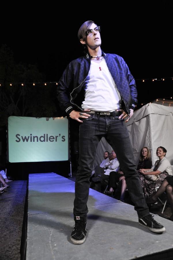 Male model photo shoot of Louis Schneider in swindlers fashion show for 1st friday