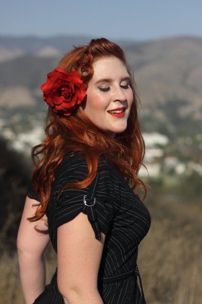 Female model photo shoot of TheApril by Shane Noir in Madonna Mountian, San Luis Obispo, CA, makeup by KeriBerri