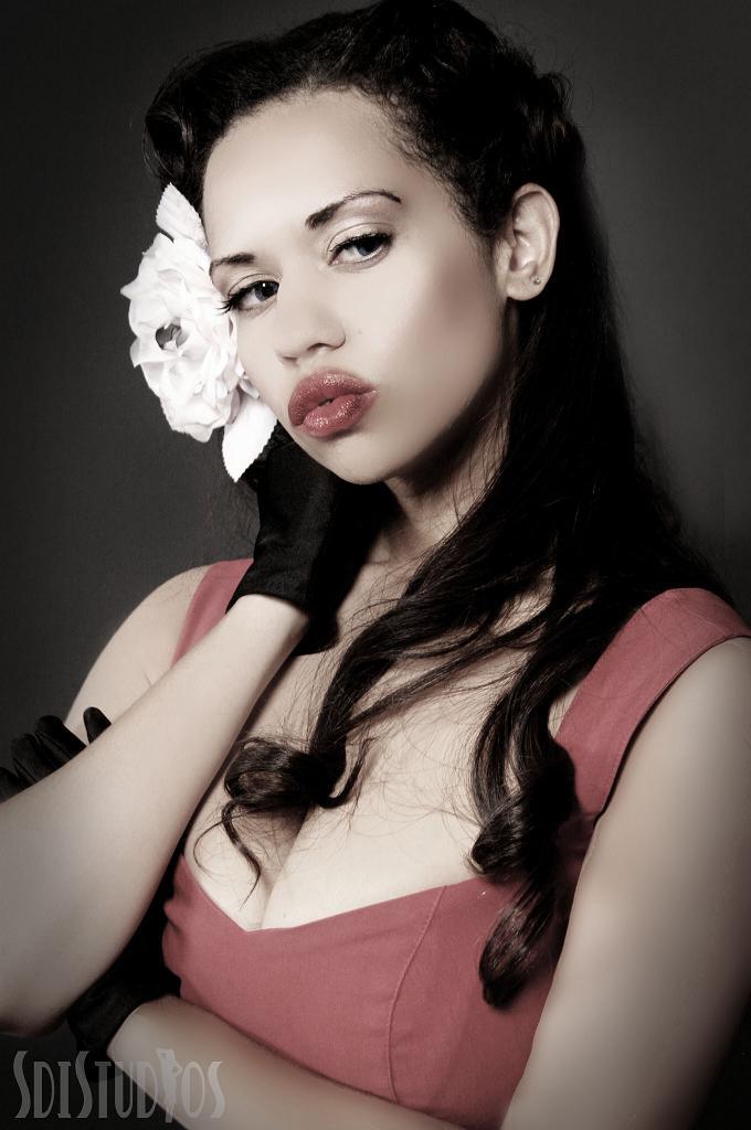 Female model photo shoot of Migdalia B by SdiStudios in SDI Studios, SLC, UT, hair styled by Amber Dawn Powell