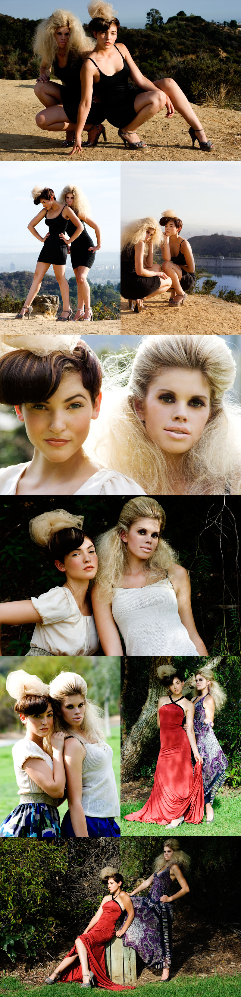 Female model photo shoot of Mandy Matzke, Amanda Fischer and Juliana Pfeffer in LA, hair styled by Carly Danielle, makeup by Alisha L Baijounas