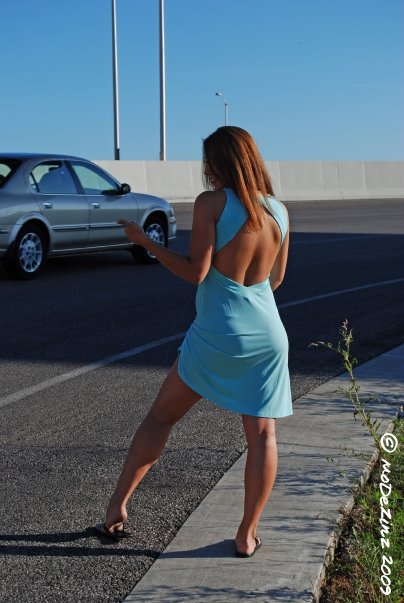 Female model photo shoot of Britney Elizabeth by MoDeZinz Photography in Highway