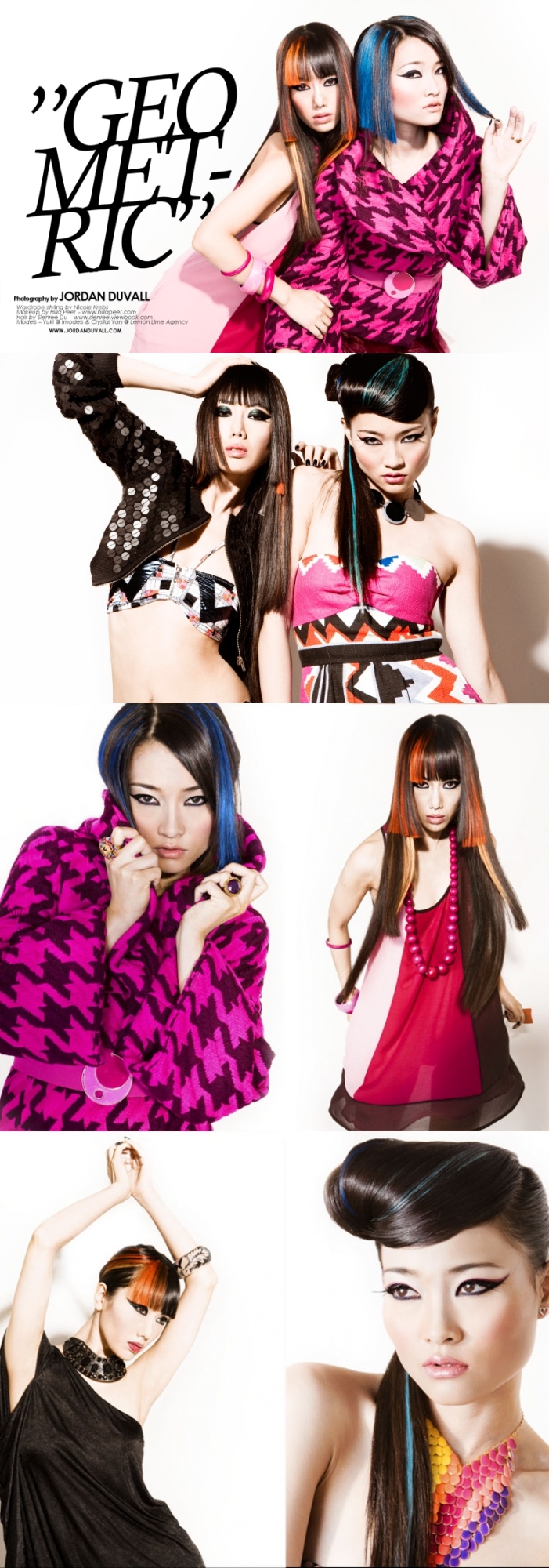 Female model photo shoot of Hilla Peer, Crystal Yan and Yuki Matsumura by Jordan Duvall Studios, hair styled by SIENREE, wardrobe styled by Nic Krebs