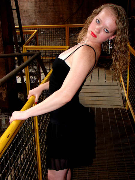 Female model photo shoot of Britany Wilson in Sloss Furnace