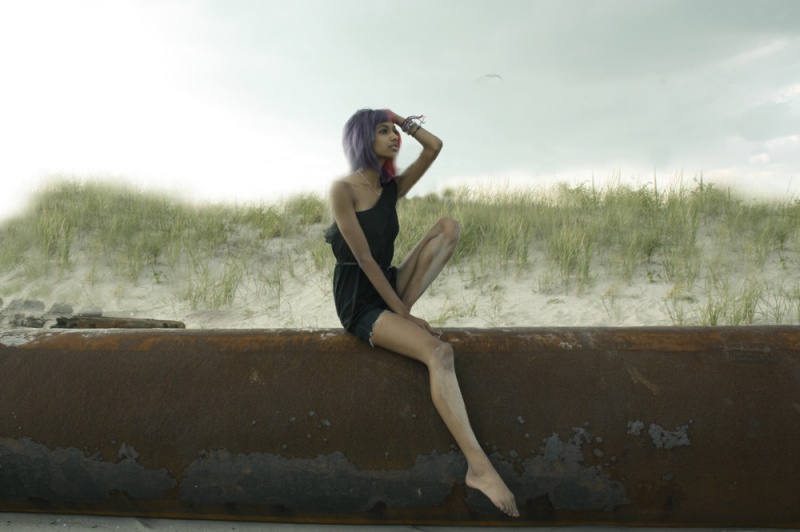 Female model photo shoot of Paige De La Hoz in Rockaway Beach.