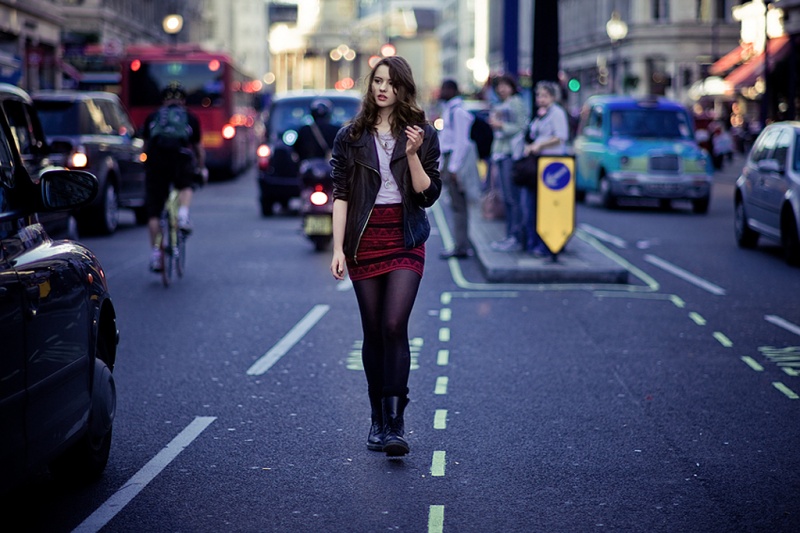 Female model photo shoot of HayleyO by Bartosz Miedeksza in Oxford street