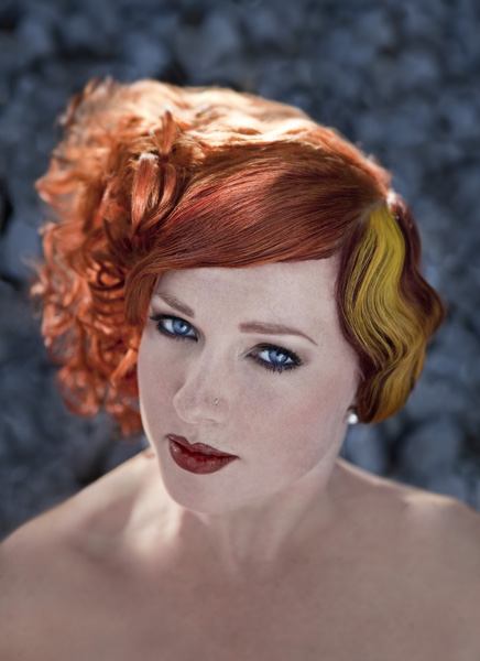 Female model photo shoot of R Jamieson in Calgary, AB, makeup by debra Lynn