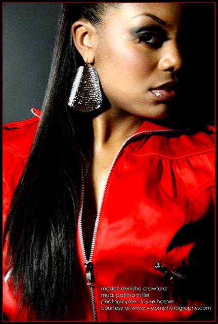 Female model photo shoot of Denisha Crawford by VROOMPHOTOGRAPHY, makeup by PatrinaM