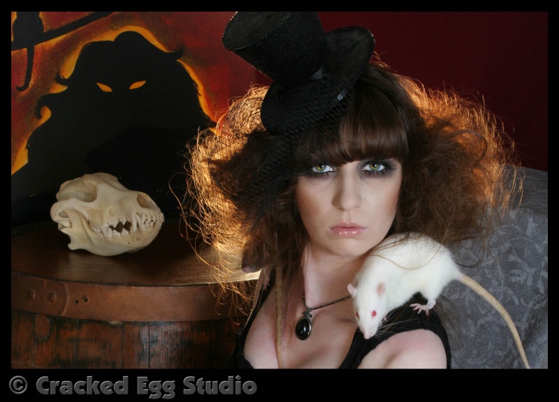 Female model photo shoot of Macabri by Cracked Egg Studio in Cracked Egg Studio, hair styled by Stephanie Witter