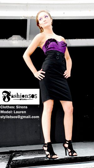Female model photo shoot of Fashion SOS in Lansdowne Park, Bank St. Ottawa, Canada
