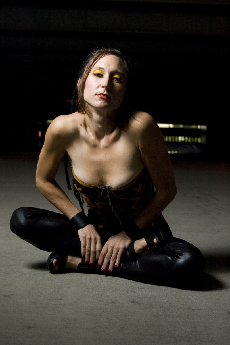 Female model photo shoot of Lauri Adverb in FetCon '09
