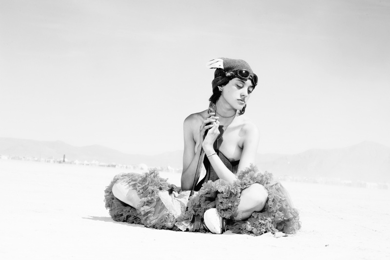Female model photo shoot of bonzai kitty in Black Rock City, Nevada