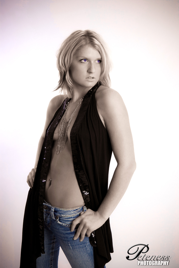 Female model photo shoot of Terra B by Peteness Photography in New London, WI, retouched by TS Editing