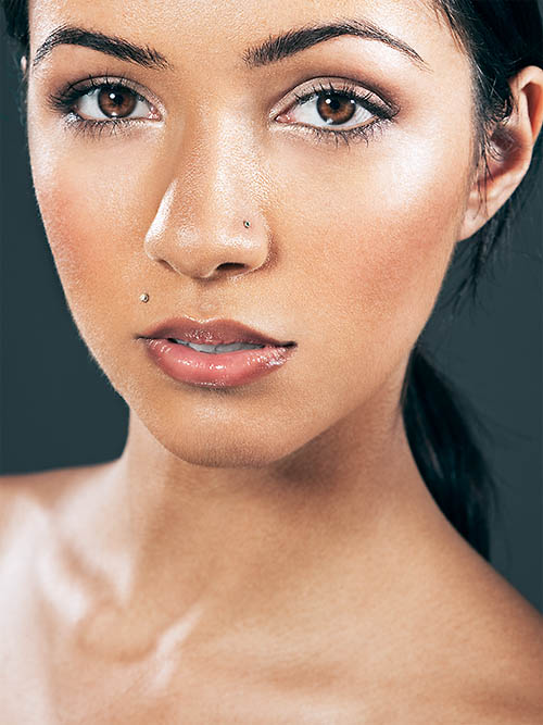 Female model photo shoot of Z u b i by Felix Foto, makeup by Adam J Breuchaud