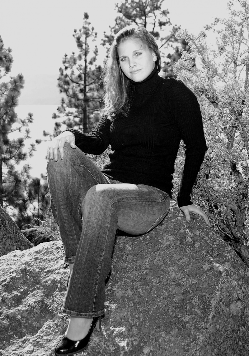 Female model photo shoot of Heather B 77 in Tahoe