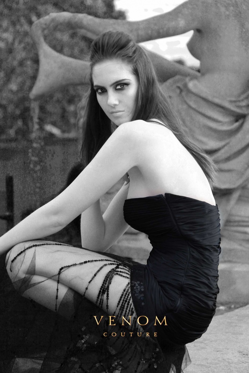 Female model photo shoot of VENOM_couture in Kensington Gardens,