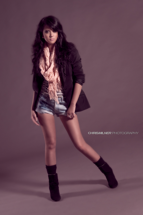 Female model photo shoot of Danielle Nikki Cherie by Chris Milner in ISL Studio