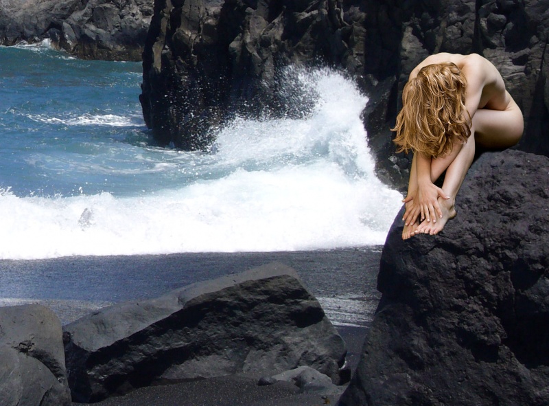 Female model photo shoot of maschlatt in shore