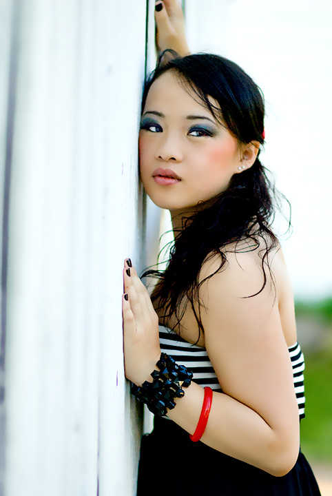Female model photo shoot of Bau Bai and eXs