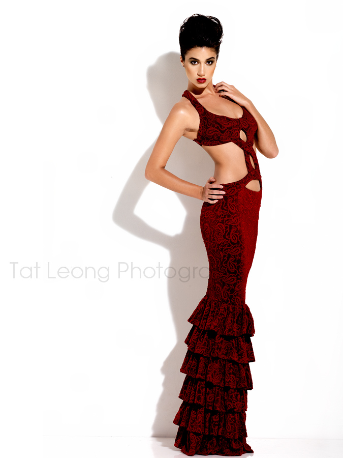 Female model photo shoot of Kellie Krave by Tat Leong in New York City, clothing designed by DDesigner