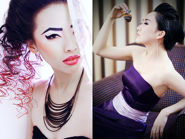 Female model photo shoot of NY Photography and Wei-Lin Chen by NY Photography, hair styled by Po Tsang Ho, makeup by Po-Tsang Ho
