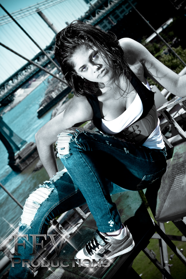 Female model photo shoot of Nicole Jacobs by JeffTabb Photography in Brooklyn Bridge