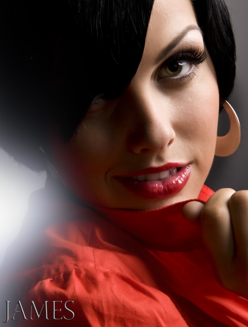 Female model photo shoot of Priddy Nikki by thejamesstudio, makeup by Belle Amore