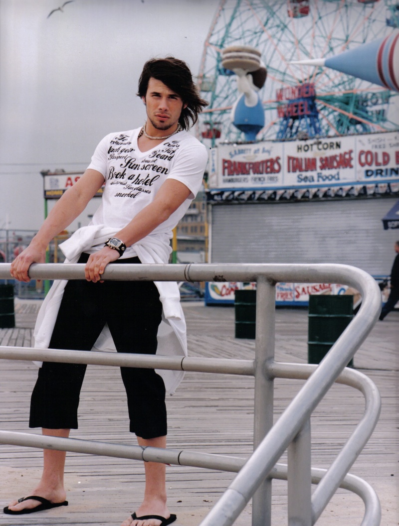 Male model photo shoot of Chad Jackson in coney island
