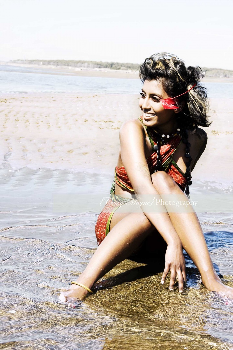 Female model photo shoot of Lankan muse by Casey Mayne, hair styled by Aleesha Darke